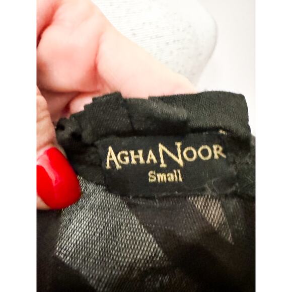 Agha Noor 3/4 sleeve Embroidered Tunic Kurta Top Size Small - Picture 5 of 6